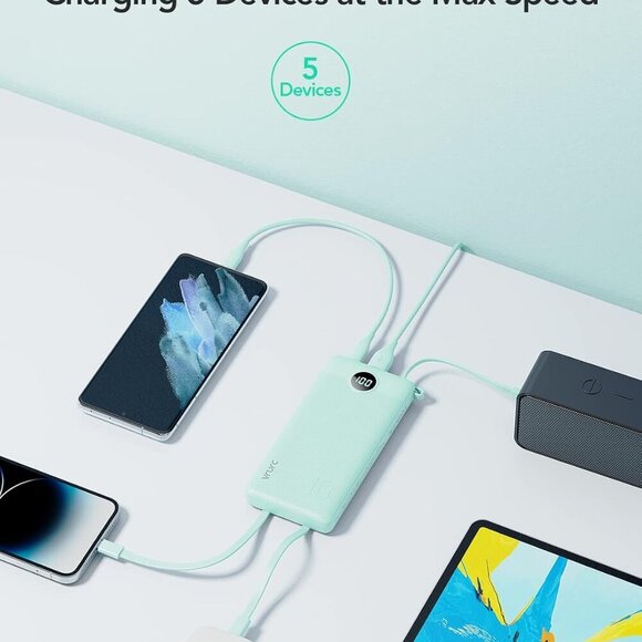 Portable Charger Power Bank, 10000mAh Travel Essentials Battery Pack, 5 Outputs - Picture 4 of 8